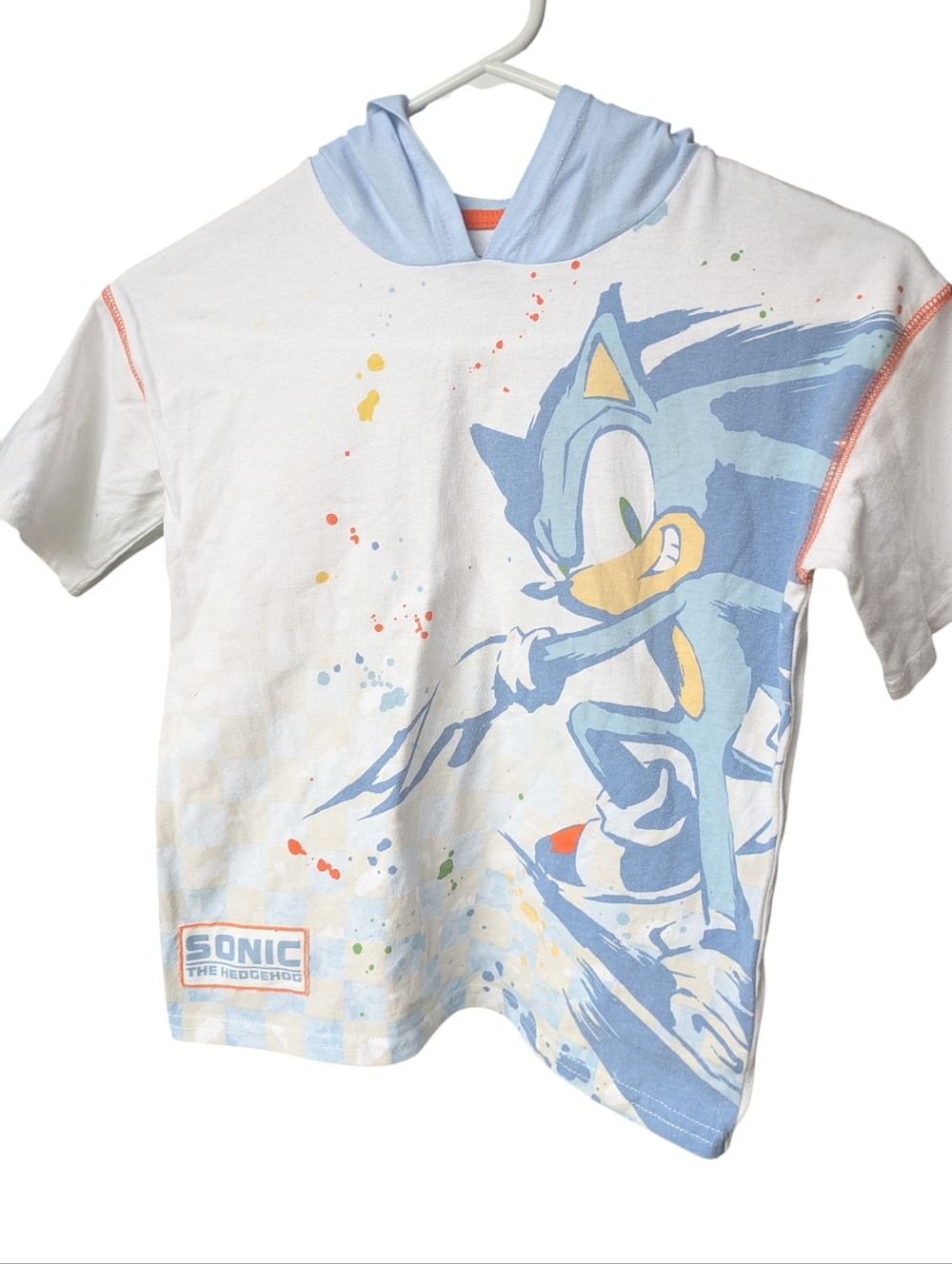 💥5/20$ White & Light Blue Kids Hoodie Tee